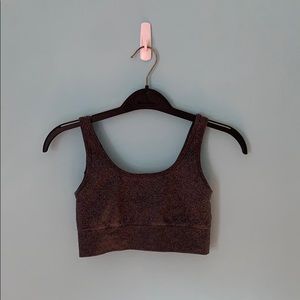 Grey longline lululemon kids sports bra crop top